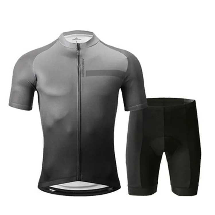 Summer sports professional bicycle clothing short-sleeved riding suit set shock-absorbing silicone pad quick-drying clothes