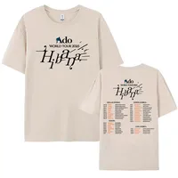 Hot Sale Ado WORLD TOUR 2025 Hibana Tshirt Cotton Short Sleeve T-shirt Japan Style Fashion Print Clothing Women Men Summer Tee