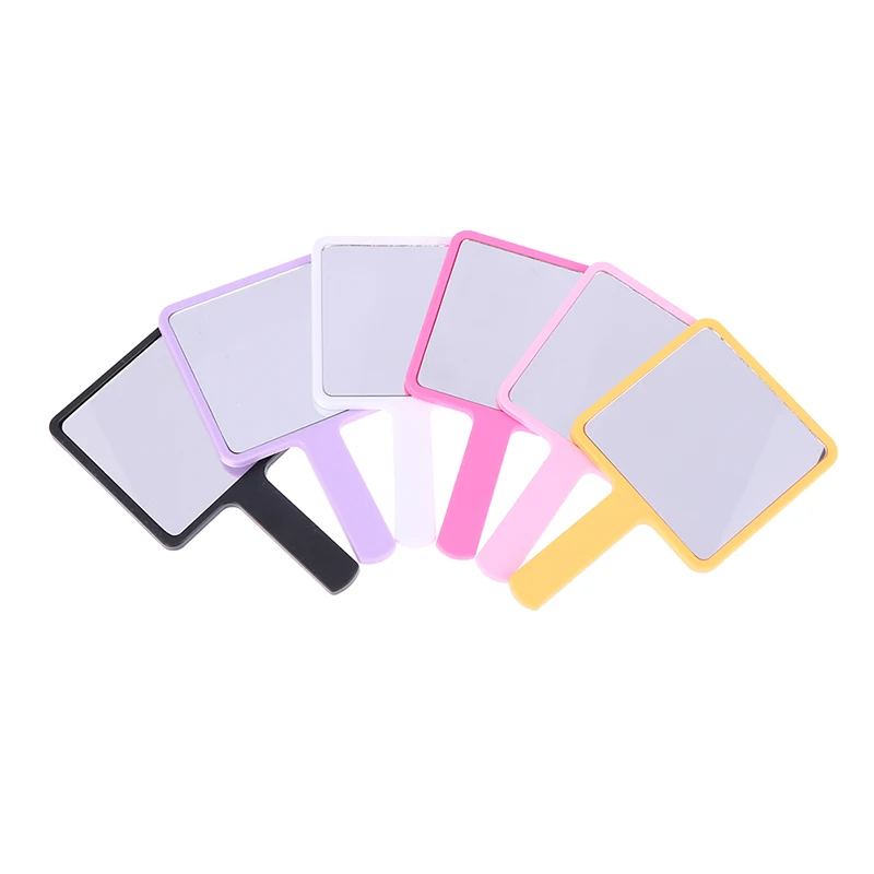 For Eyelash Extension Handheld Makeup Mirror Square Makeup Vanity Mirror with Handle Hand Mirror SPA Salon Compact Mirrors