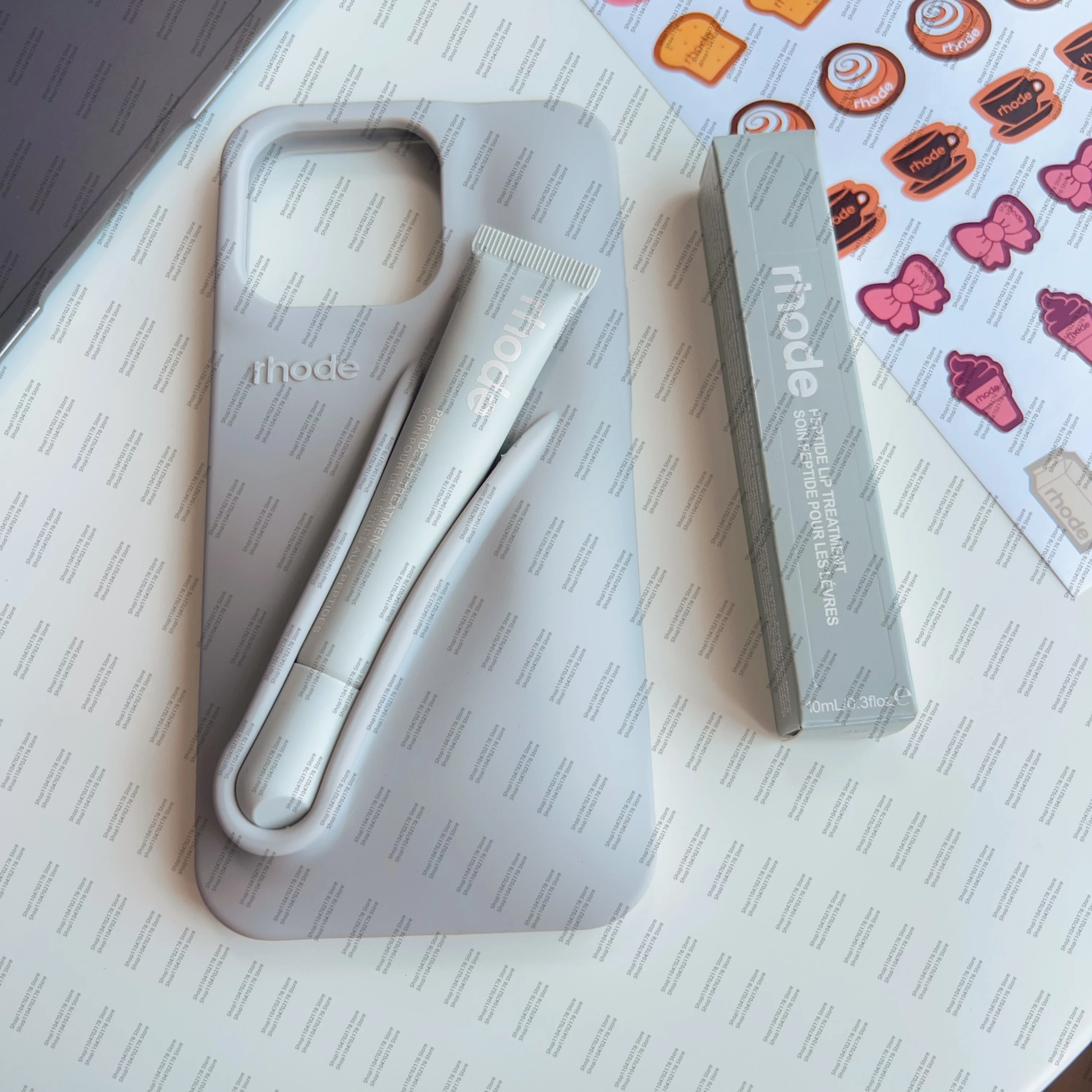 Rhode Case 2-in-1 Lipgloss/Lippenstift/Silikon Handyhülle für iPhone 16/15 Pro Max Samsung S23FE/S23ULTRA/S24ULTRA Soft Cover