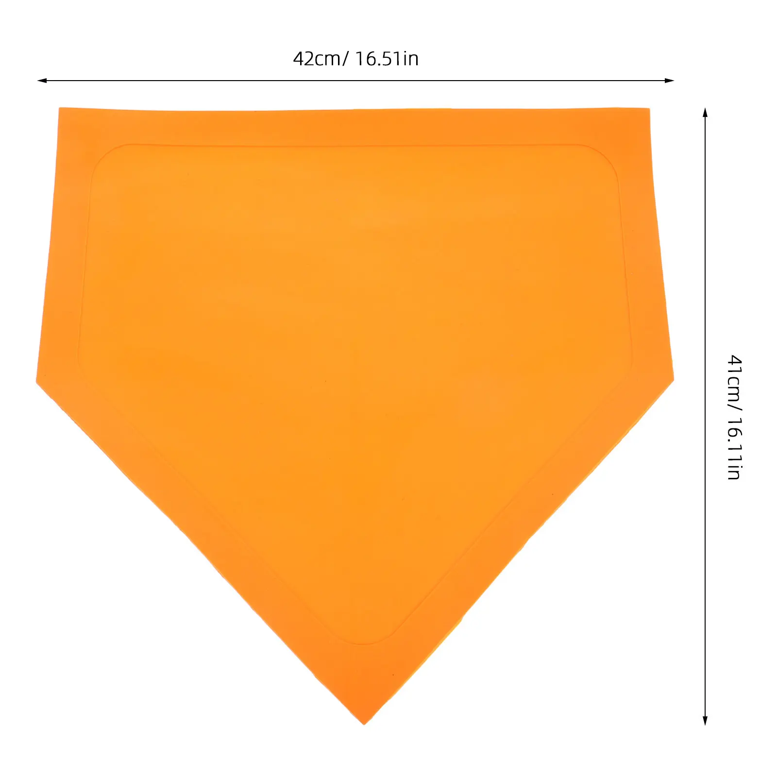 Baseball Softball Flat Rubber Home Pitcher Plate Orange Portable Marker Training Base Throw Spot for Youth Baseball Softball