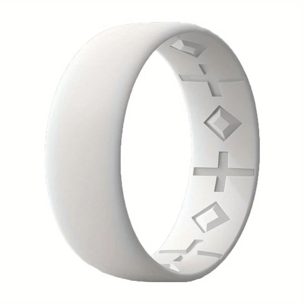 Minimalist Black Silicone Ring for Men