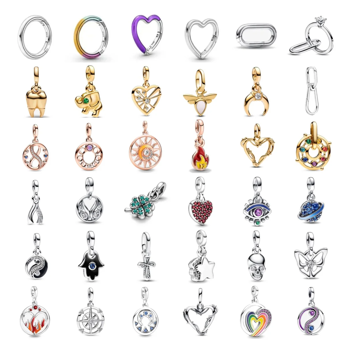 2025 Fit Original European Bracelet Elephant Eternal Charm Jewelry Gift New ME Series Mini Pendant 925 Pure Silver