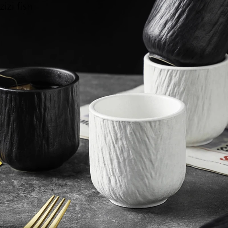 Creative Rock Texture Ceramic Tea Cup Coffee Cup Household Solid Color Milk Juice Cups Wine Cups Restaurant Specialty Tea Set