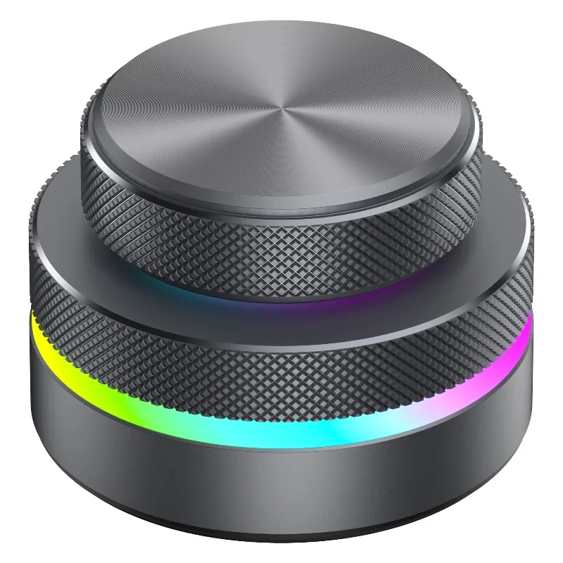 Single knob, double-layer Bluetooth keyboard, single-button volume , custom multimedia live broadcast, like aluminum alloy