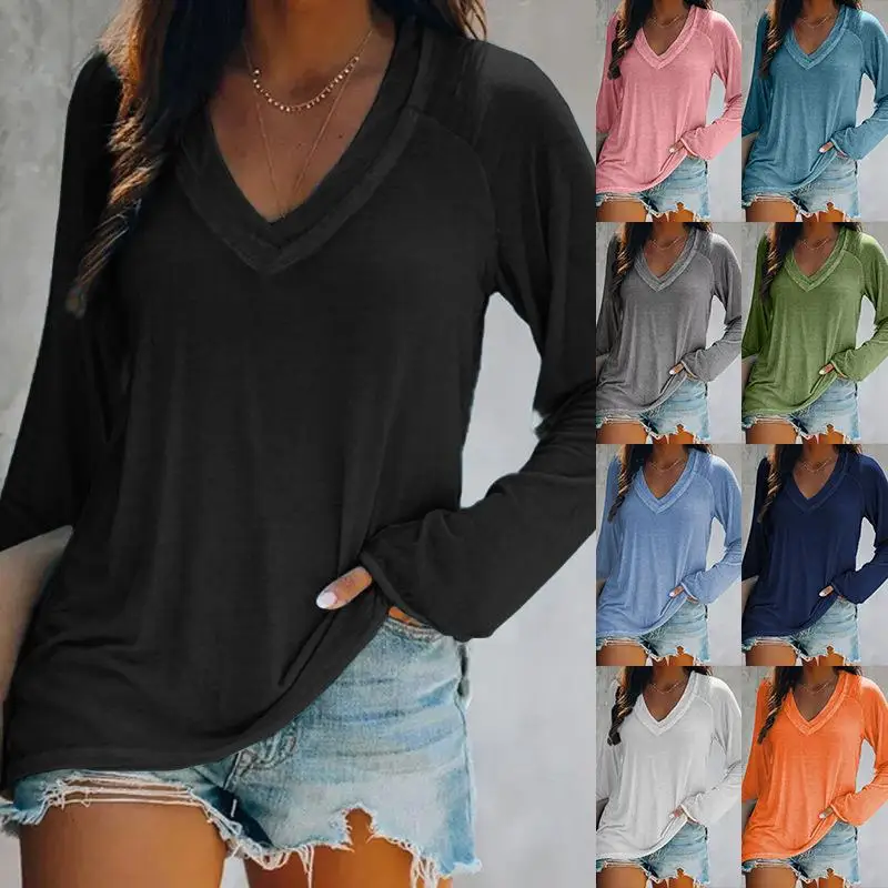 

Women's Printed Long Sve T-irt Casual Sle Loose Fit Polyester Fabric Comfortable Breathable Faionable Neline