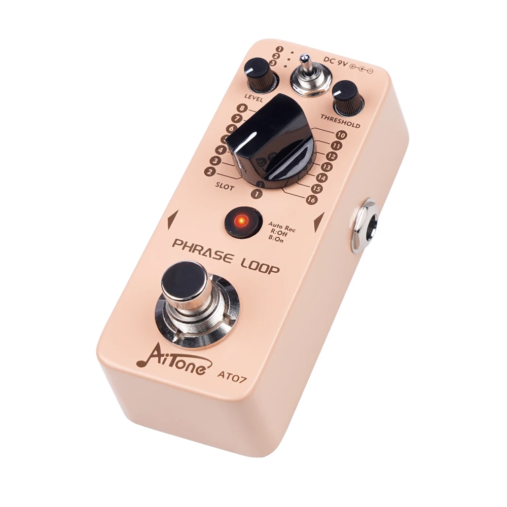 JOYO AITONE Series AT-07 Guitar Looper Pedal 480 Min Total/48 Slots Auto-Rec Threshold Unlimited Overdubs 3 Banks