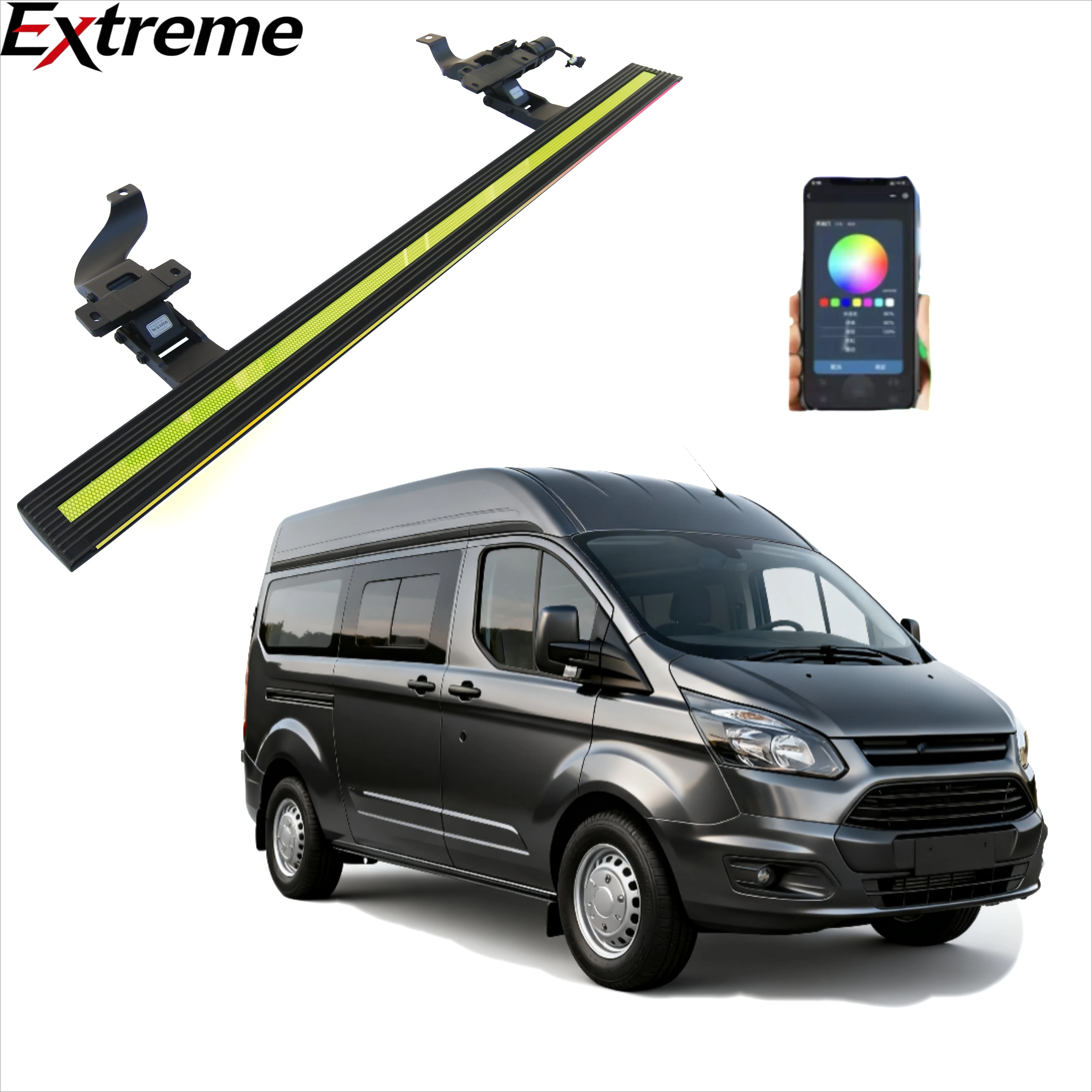 EXTREME Manufacturing Factory Aluminum Alloy Side Steps for Ford Transit Short/Middle 16-25 Electric Running Board OEM/ODM
