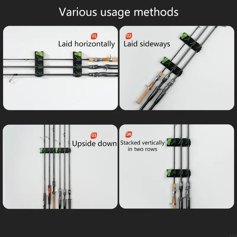   Fishing Rod Rack Mount Brackets with Modular Design For Wall Rod Organization