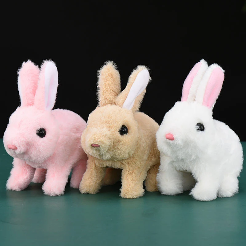 Children Puzzle Electronic Toys Electric Stuffed Rabbit Walk Bark Nod Birthday Parties Holiday Gifts Room Decoration