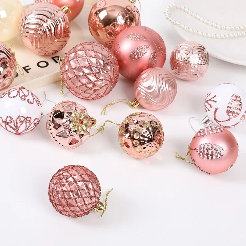 

Новый набор рождественских украшений, небьющиеся праздничные безделушки с крючками, элегантные рождественские елочные украшения, подарочная коробка для домашнего декора для вечеринки