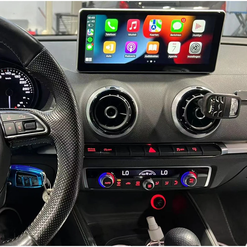 

For Audi A3 8v CarPlay upgrade 10.25-inch touchscreen Android Auto Radio stereo navigation Andoid 13 multimedia Netflix YouTube
