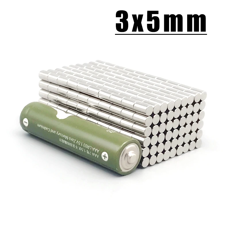 5/100/200/500/1000/2000Pcs 3x5 mm Mini Super Strong Rare Earth Disc Neodymium Magnets 3*5mm Craft Round Magnet 3x5 imanes new