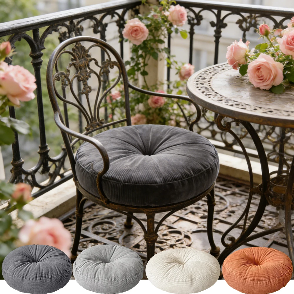 Round Soft Corduroy Seat Cushion Comfortable Meditation Floor Mat Home Decor Pillow for Living Room Balcony Bedroom Cojines 방석