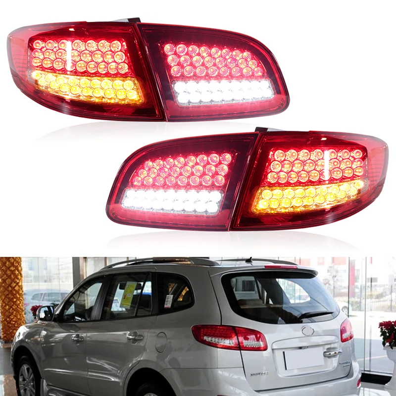 LED Rear Tail Light For Hyundai Santa Fe 2007 2008 2009 2010 2011 2012 Car Turn Signal Light Stop Brake Lamp Driving Fog Lamp