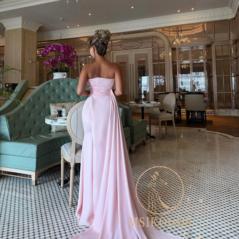 Msikoods modesto vestidos de noite 2025 mangas compridas vestido de festa formal gola alta ver através de renda sereia vestido de baile personalizado