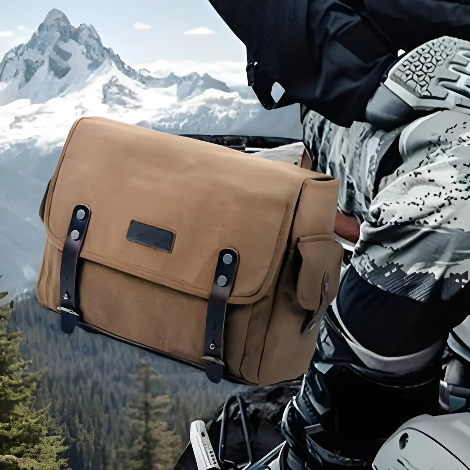 

Saddle Bags Motorcycles Cycling Side Pouch Waterproof Lightweight Side Bag Motorcycle Rear Seat Bag for Scooter Motorbike Tour