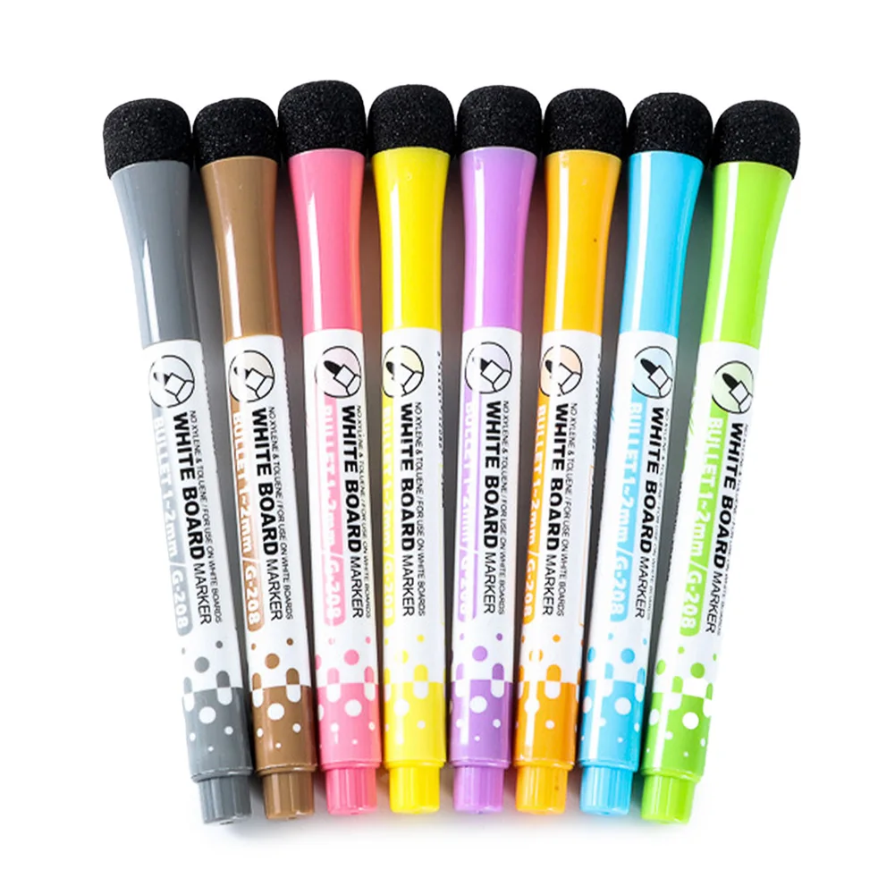 Spidol Papan Tulis Magnetik Spidol Kapur Cair yang Dapat Dihapus dengan Penghapus Tinta Berbasis Air Perlengkapan Kantor Cepat Kering