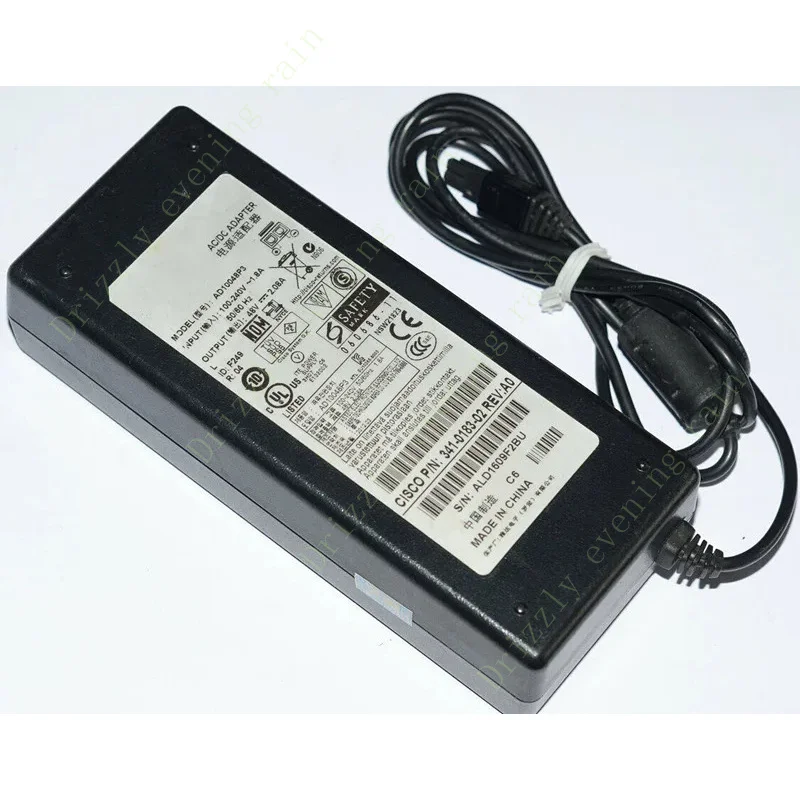 Original ad10048p3 AC adapter 48V 2.08a charger for Cisco ASA 5505 firewall power supply 341-0183-pwr-5505 341-0183-02 used