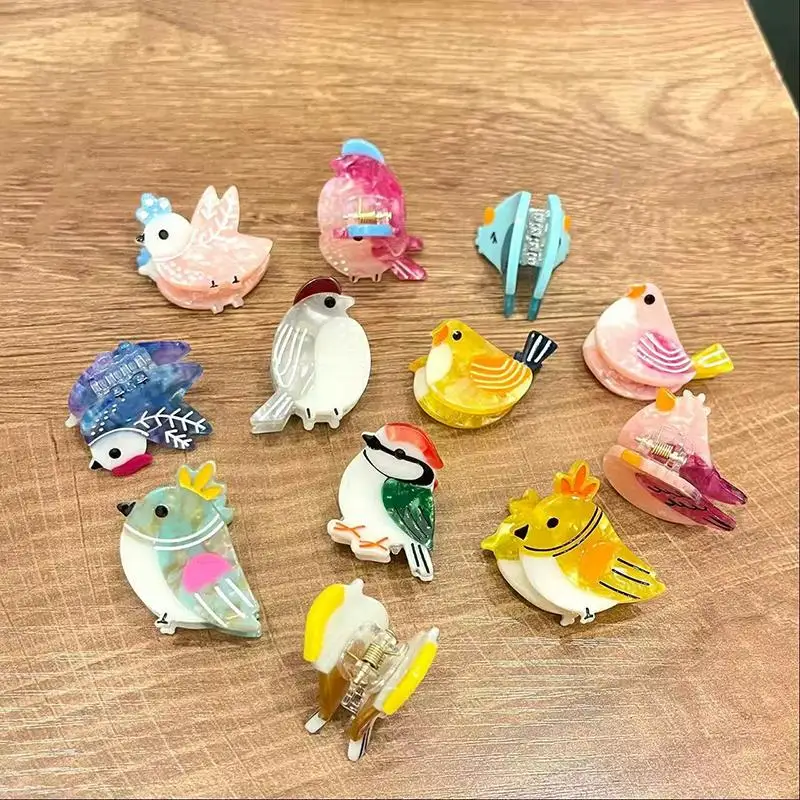

New Cute Mini Chicken Bird Hair Claw Tiny Bangs Hair Clip Styling Hair Accessories for Girls Women