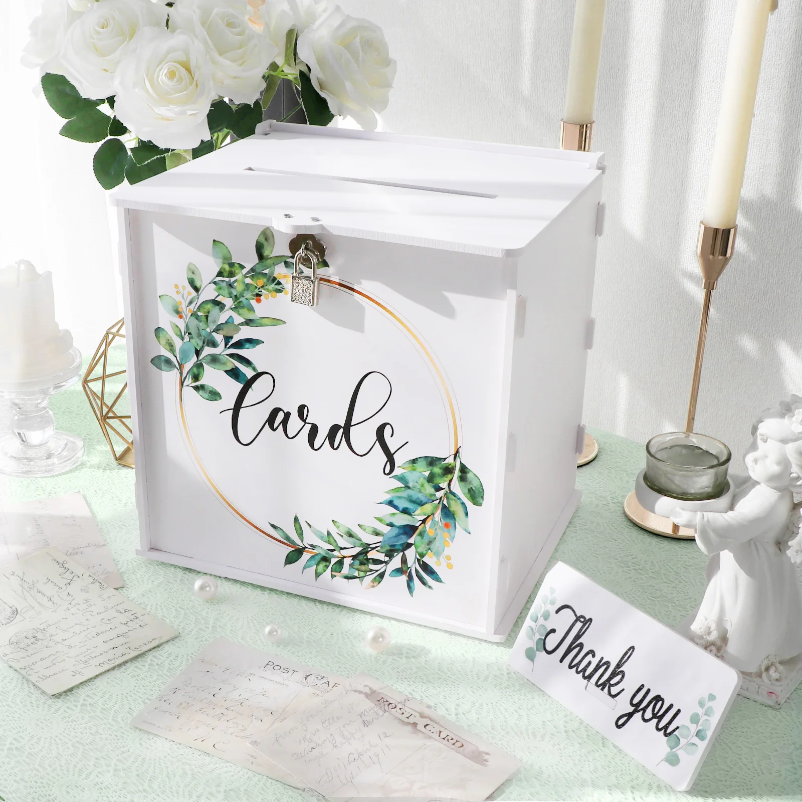 صندوق بطاقات الزفاف مع قفل، صن - مراجعة Wedding Card Box وسعره