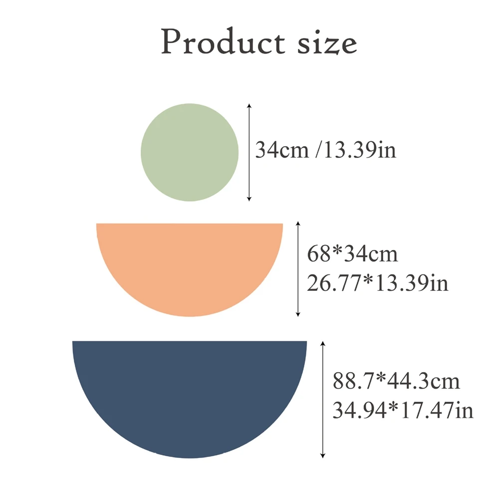 Boho Abstract Geometric Rainbow Colorblock Removable Wall Stickers Nursery DIY Wall Decals Kids Room Modern Interior Home Decor