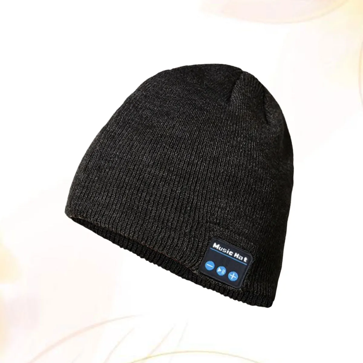 หมวกถักดนตรี .2 ไมโครโฟนในตัว 10M แฮนด์ฟรี สีเทาเข้ม สำหรับกีฬากลางแจ้ง ท่องเที่ยว วิ่งจ๊อกกิ้ง เล่นสกี