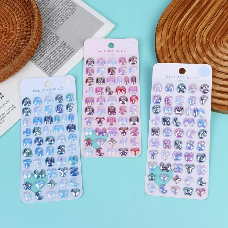 

2/4 шт. качественные декоративные наклейки из ПВХ и бумаги с разноцветными буквами-радугами для скрапбукинга, DIY-журналов, милых канцелярских принадлежностей, дневников, подарков