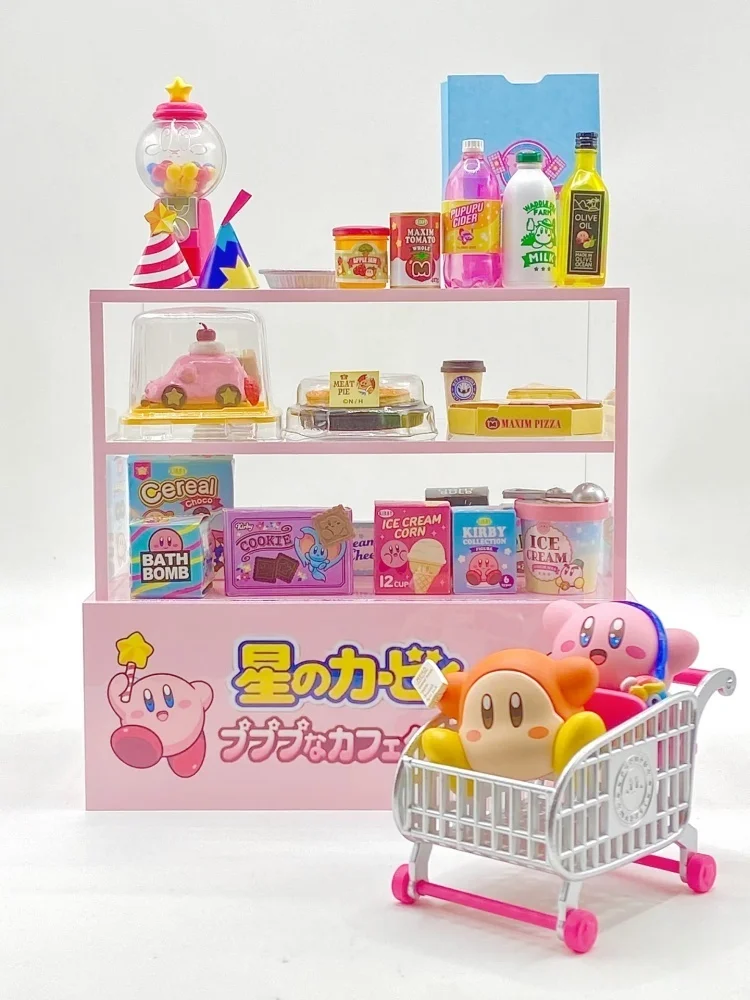 Re-ment Original Kirby caja misteriosa Kawaii lindo Anime PUPUPU tienda de mercado figura caja ciega juguetes muñeca artículos en miniatura regalo