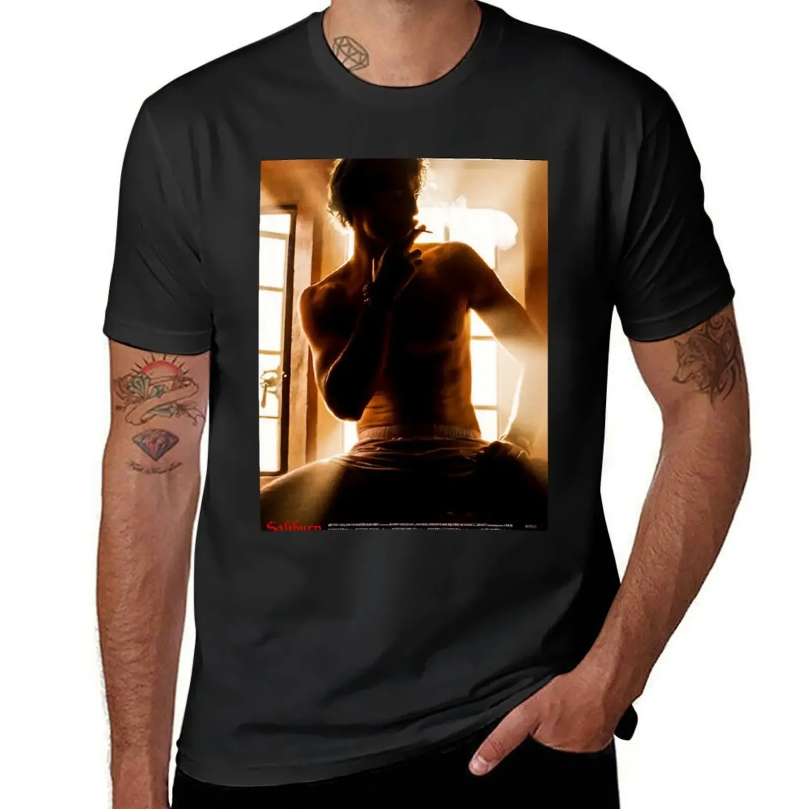 Saltburn (2023) Film, Barry Keoghan, Jacob Elordi T-Shirt Short sleeve tee oversized t shirt men