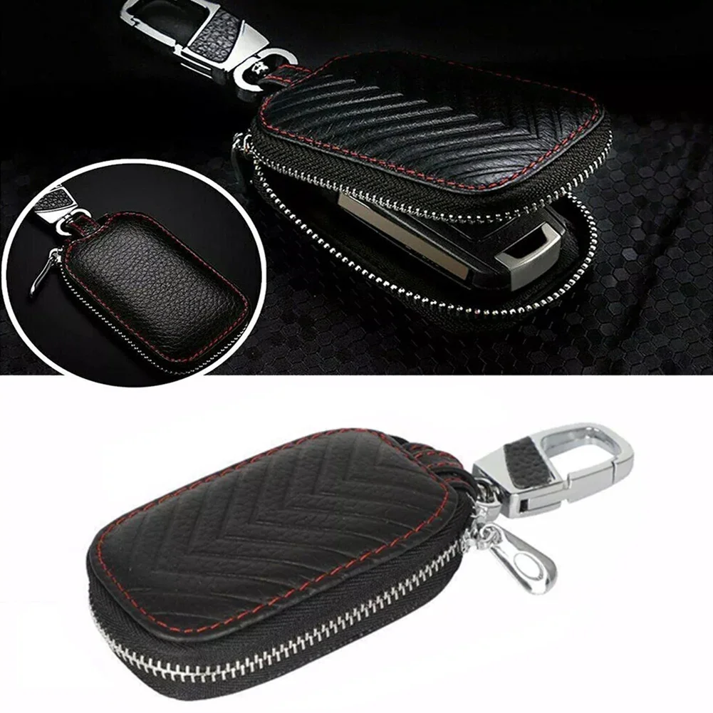 Quality Leather AUTO Car Key Keyless Go Protection Key Bag Case Cover Bag DHL  For Both Car Keys And House Keys