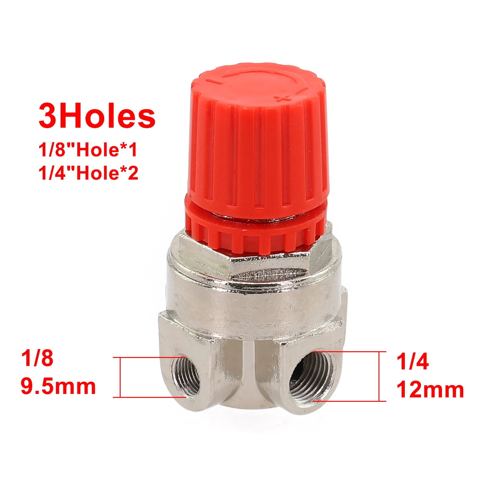 Air Pressure Regulating Valve for Piston Compressors with 3-Hole Configuration Overflow Port and Reliable Operation
