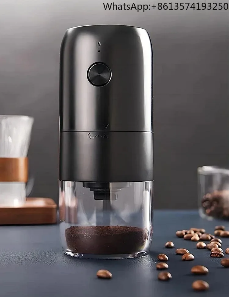 

Small Household Portable Electric Coffee Bean Grinder with USB Charging Stainless Steel Housing 150g Capacity