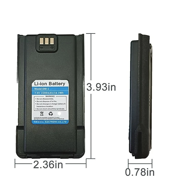 바오펑 UV-XS/DM-1 DM-1701 1701A DMR 디지털 충전식 배터리 신형 DM-1701 7.4V 2200mAh 리튬이온 무전기 배터리