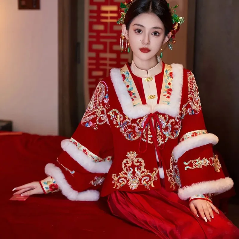 

Новое платье в стиле Хань для тостов в традиционном китайском стиле и выезд.