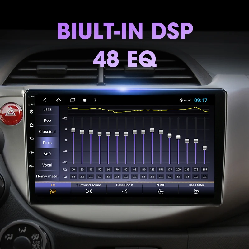 JMCQ-مشغل فيديو متعدد الوسائط للسيارة ، 2Din ، أندرويد 12 ، 4G ، واي فاي ، DSP ، راديو ، نظام تحديد المواقع والملاحة ، DSP ، مناسب لهوندا فيت ، جاز ،- #5