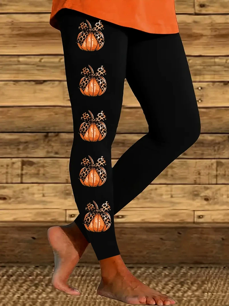 528 Figure-Flattering, Women's High-Stretch Geometric Print Leggings - Casual, All-Season Wear, Machine Washable