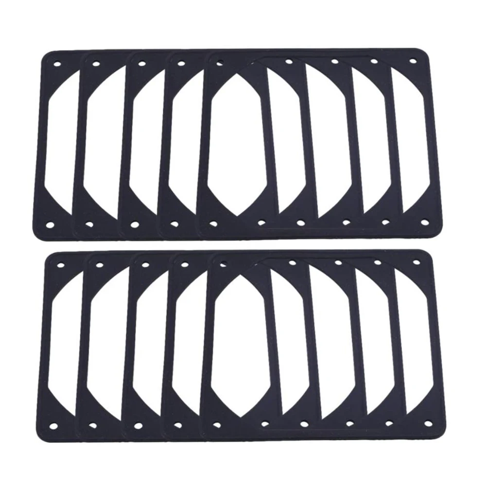 10Pcs 120mm Anti-Vibration Silicon Fan Gasket Noise Reducing Gasket Pad for PC Computer Case Fan