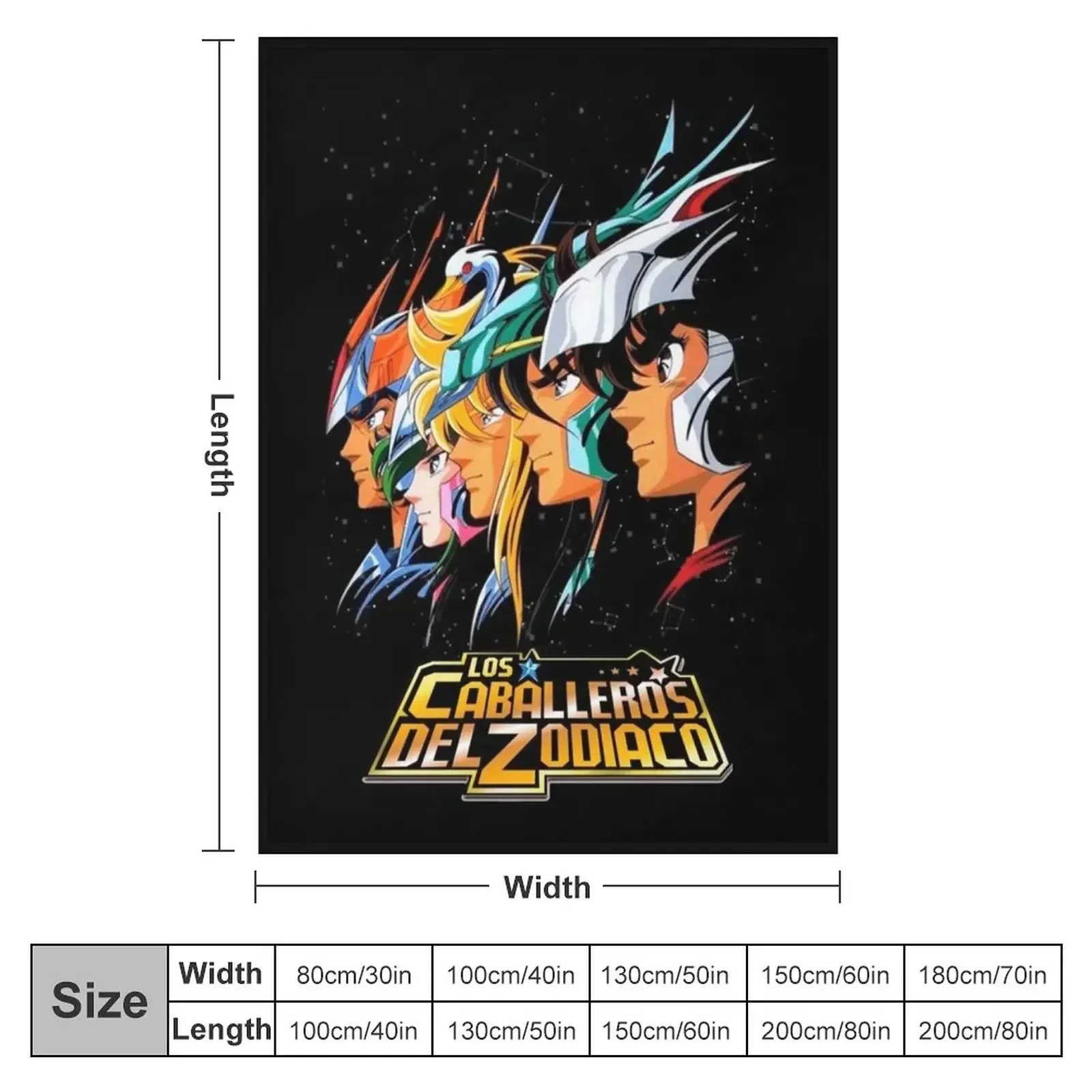 LOS CABALLEROS DEL ZODIACOPoster Throw Blanket Vintage Soft anime manga Blankets
