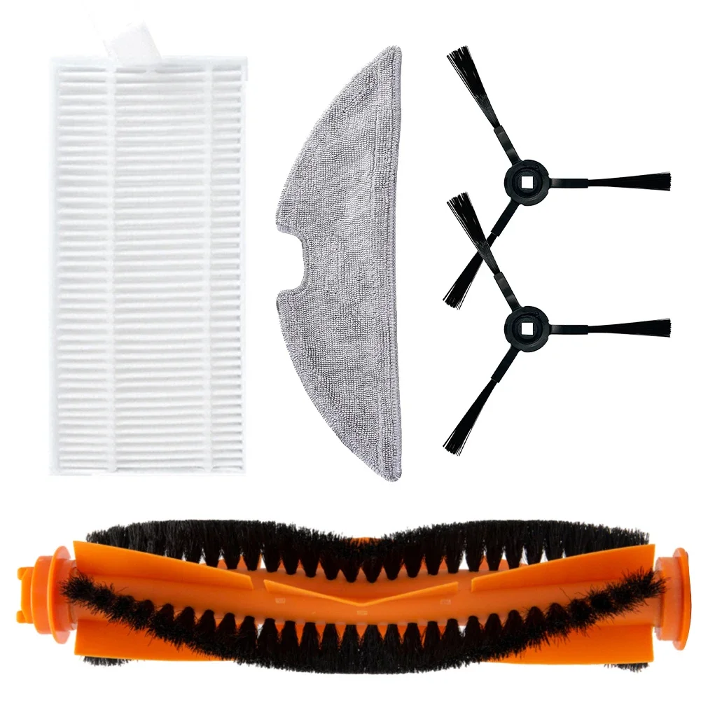 

Main and Side Brushes with Filter Mop Cloth Kit for Efficient Cleaning of For Blaupunkt BPKVCBB1XTE/For VRillo J300