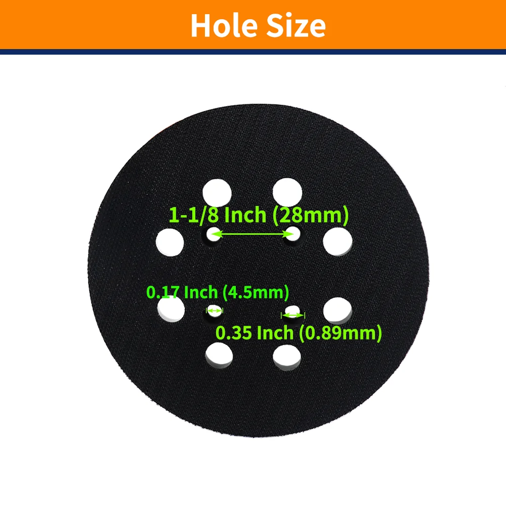 Imagem -04 - Almofada de Substituição da Lixadeira Orbital Gancho e Laço Furos Compatível com Ryobi Rs290 Rs280 Rs280vs Lixadeira Orbital Aleatória 1pc