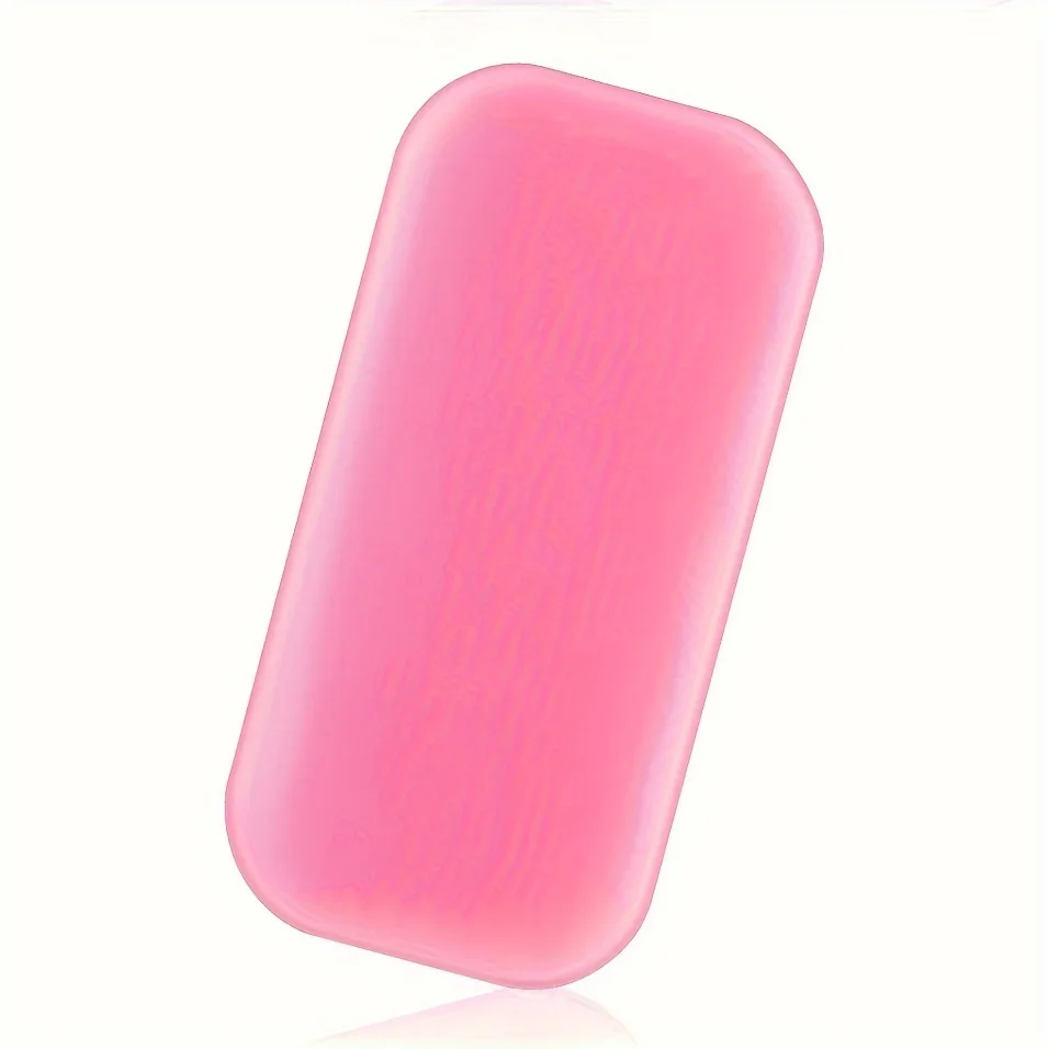 1pc ピンク低刺激性シリコーンまつげエクステンションパッド - 再利用可能なまつげリフトツール、アルコールフリーつけまつげ接着剤ベース