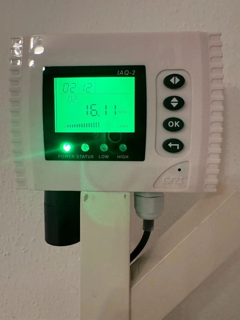 0-30% VOL IAQ-2-O2 Rilevatore di ossigeno Gas Monitor della qualità dell'aria interna Analizzatore O2 Uso in ambienti