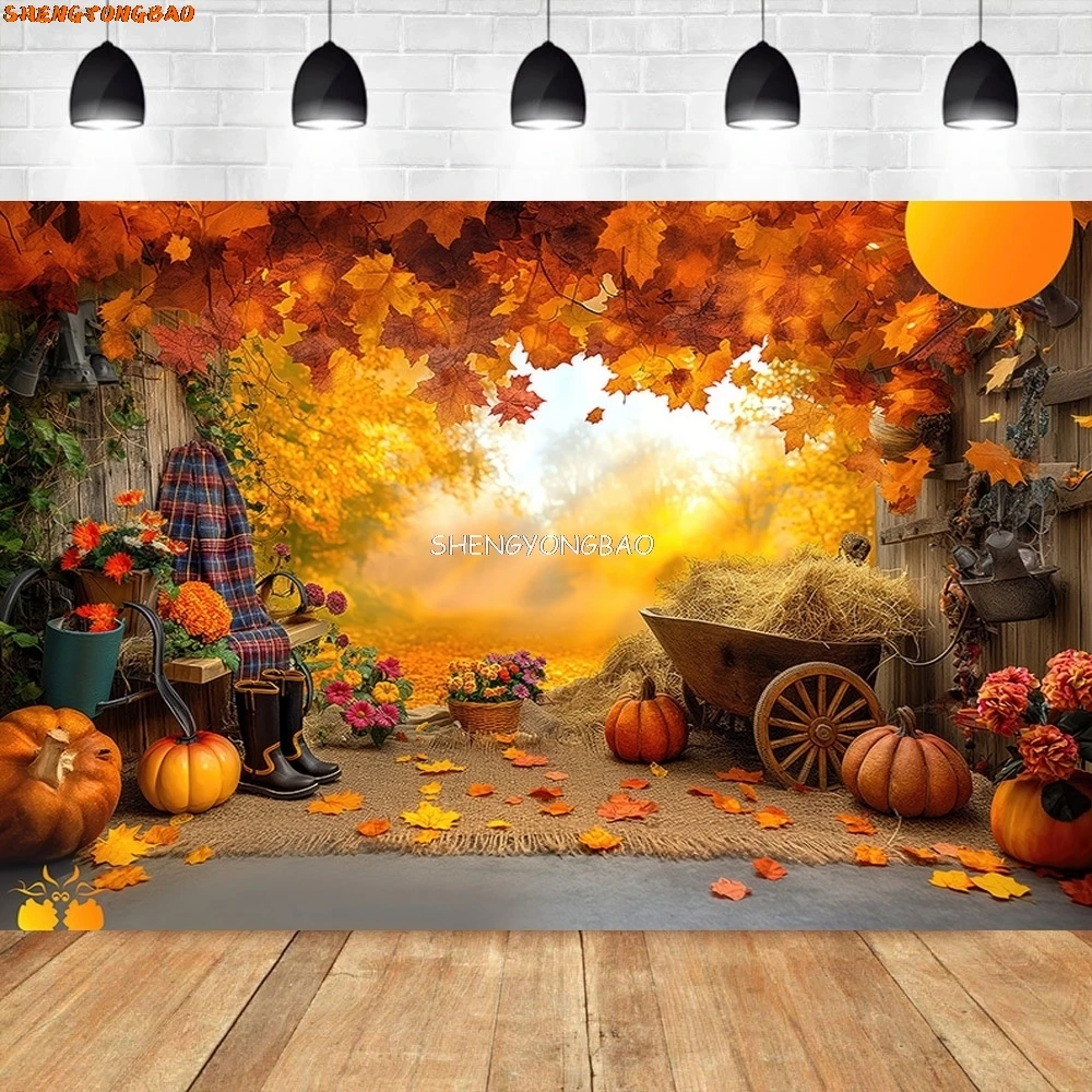 ハロウィーンの日の写真の背景の小道具,ワゴンのテーブルクロス,カボチャのドアが付いた秋のシーン,写真スタジオの背景,HW-01