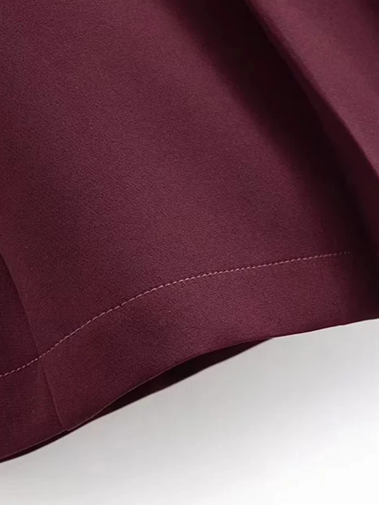 กระโปรงสั้นทรงเอสำหรับผู้หญิง สไตล์เรียบหรู ผ้าพลีท แฟชั่นฤดูใบไม้ผลิและฤดูใบไม้ร่วง เอวสูง เหมาะสำหรับงานปาร์ตี้และสตรีทแวร์