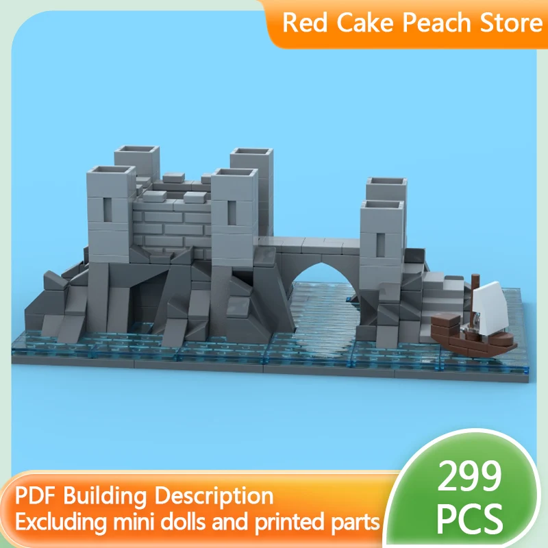 

Medieval Castle Model MOC Building Bricks The Castle On The Island Modular Technology Children Holiday Gifts Assemble Toys Suit