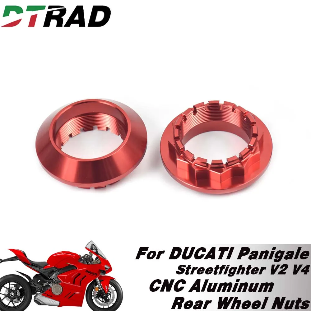 

CNC Aluminum Rear Wheel Nuts Spacers For DUCATI Panigale V4 S R 2018-2024 V2 1199 1299 Streetfighter V4 Motorcycle Accessories