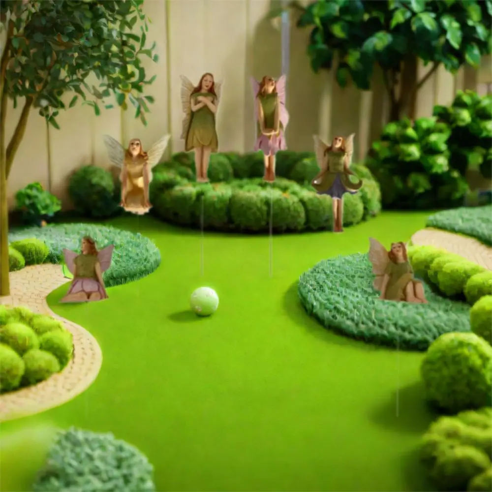 

6pcs Garden Decoration Resin Flower Fairy Plugin Set Mini Creative Fairy Model Cute Funny Garden Sculptures Outdoor