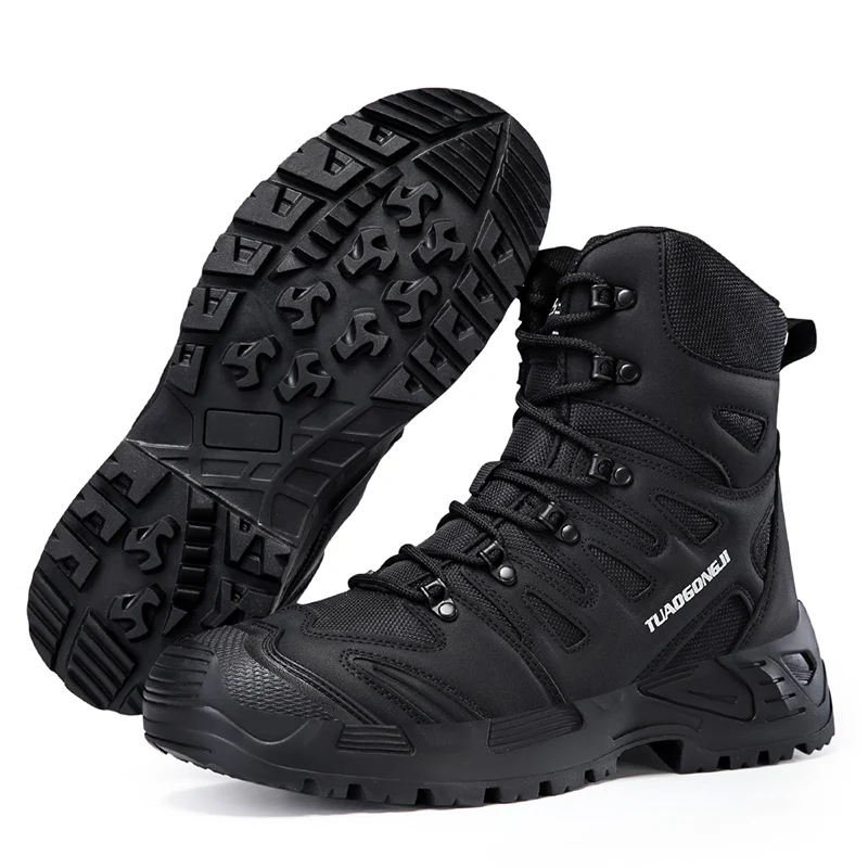 Men's Outdoor Hiking Tactical Boots Ankle Desert Boots Sports Climbing Shoes Military Work Waterproof Work Safety Hunting Shoes