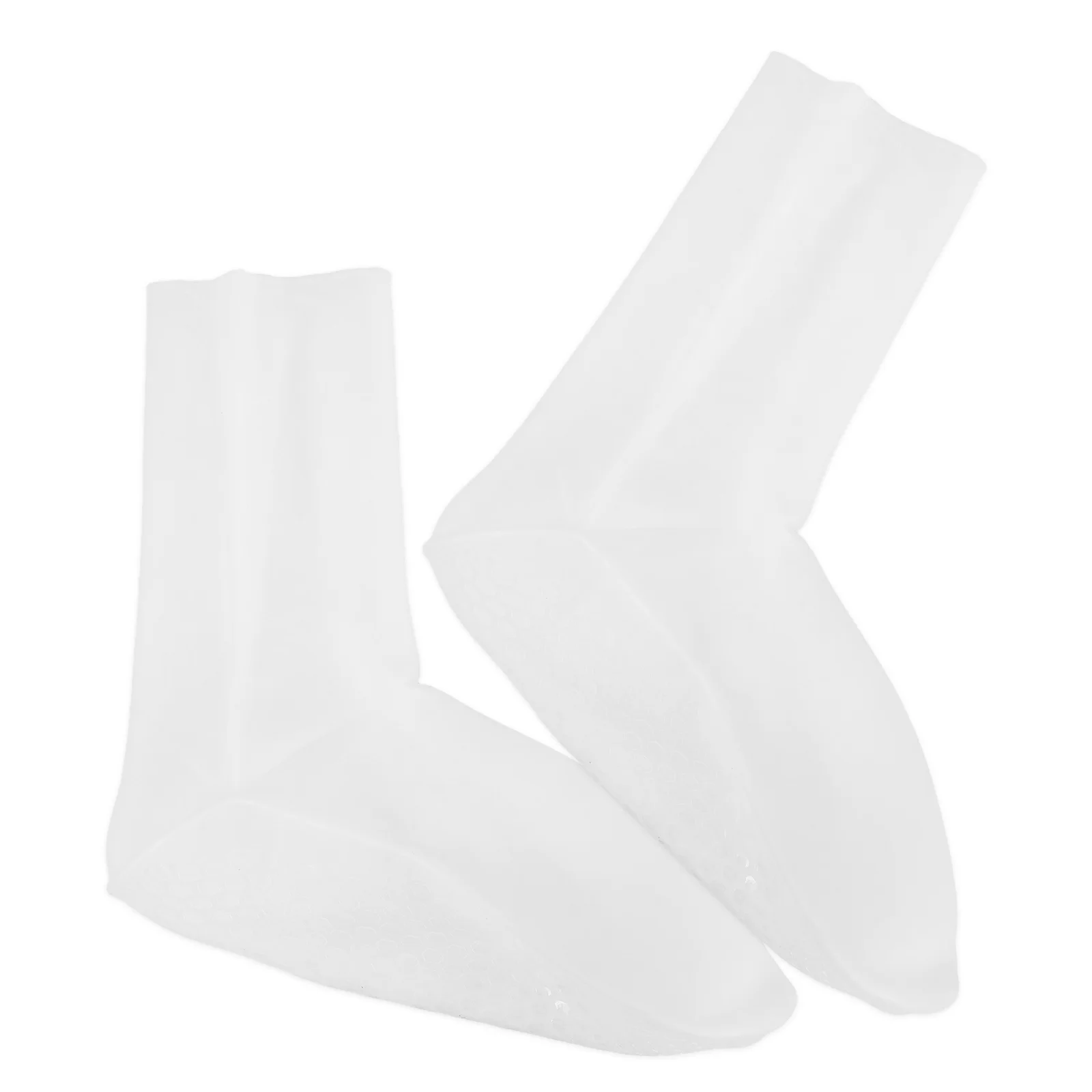 

Silicone Socks White L Size High Elasticity Shock Absorption Foot Moisturizer Care Mask Beach Use Long Socks Women Overnight